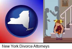 New York, New York - a heartsick little girl listens to her parents arguing